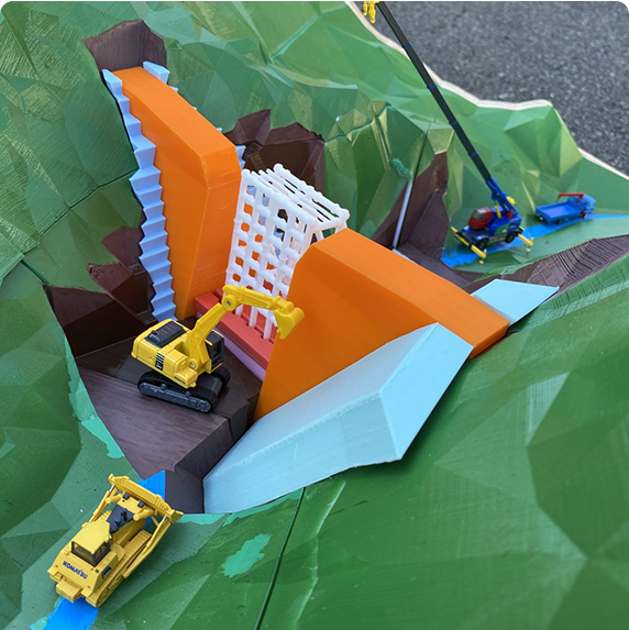 3Dプリント・土木ジオラマ制作
